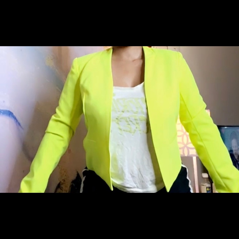 Neon yellow blazer
